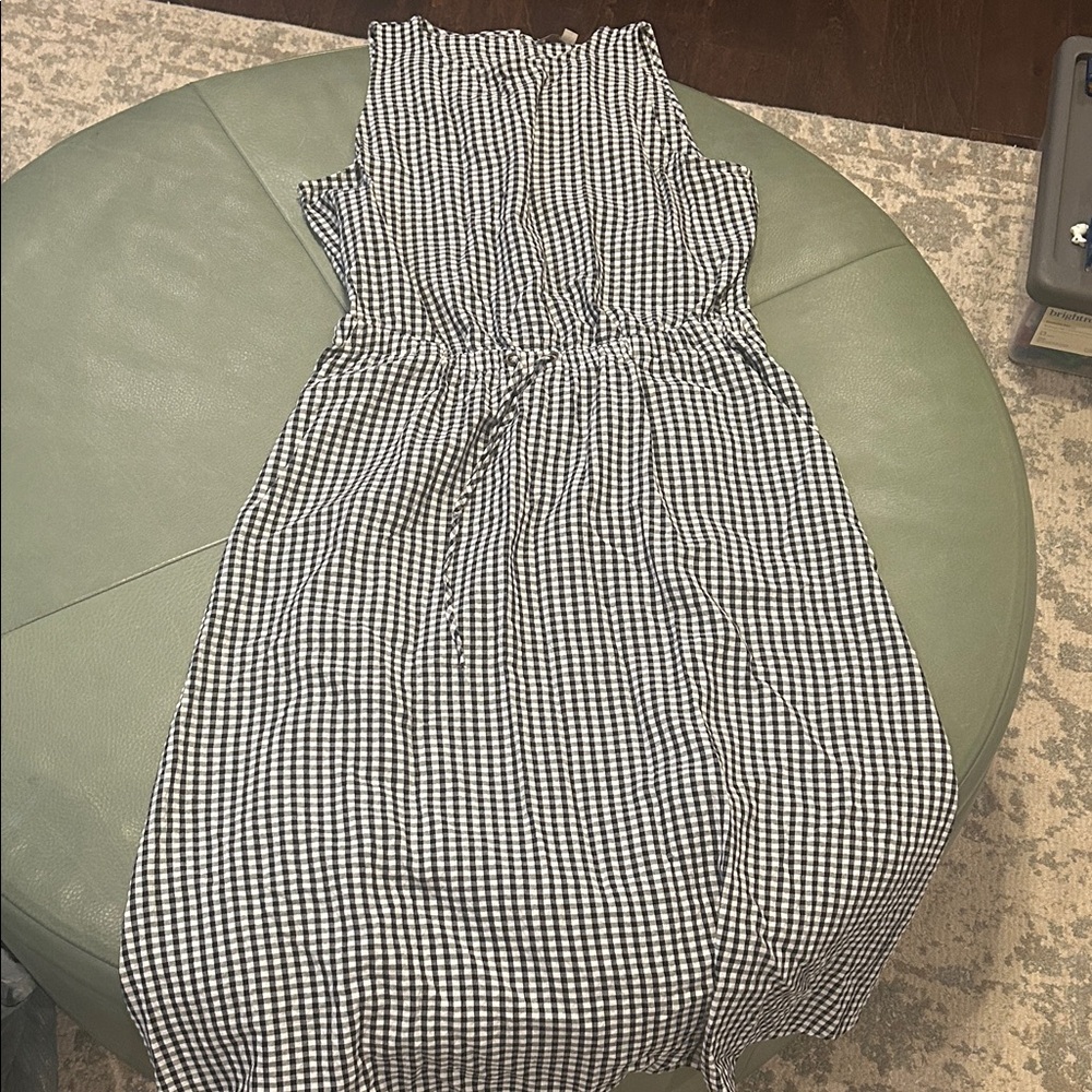 LOFT Black & White Checkered Dress